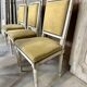 Série de 6 chaises de style Louis XVI laquée blanc circa 1900