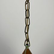 Conical suspended copper pendant by E.S Horn Aalestrup, Denmark 1950