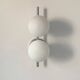 Double chrome metal wall light and opaline, France, 1970.