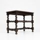 Antique French wooden stool with rattan top, ca. 1880