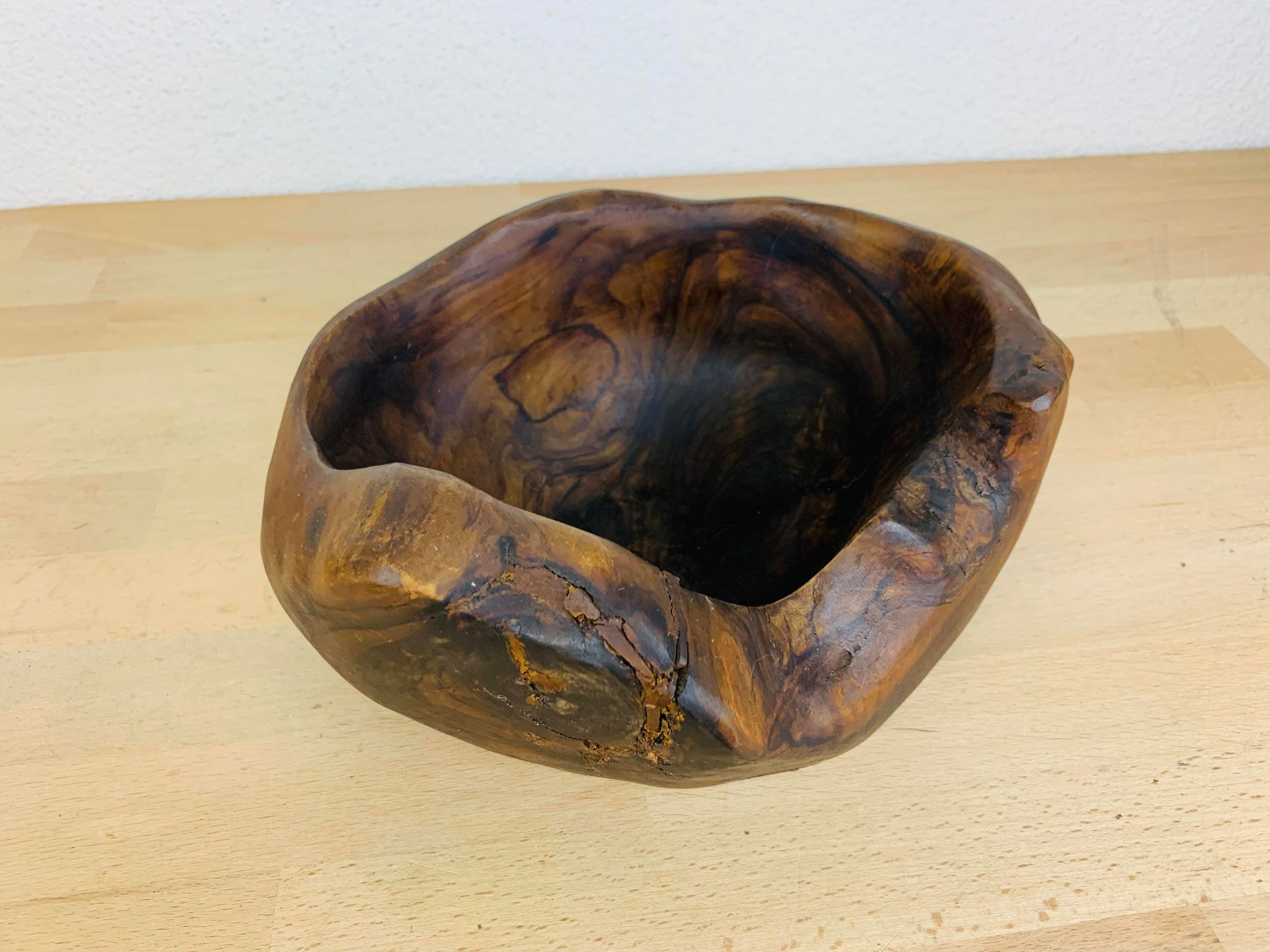 Empty pocket cut solid wood brutalist