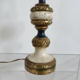 Large baroque lamp in polychrome wood, 1960s