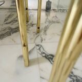Vintage nesting coffee table in gold-plated metal, brass-style, circa 1970