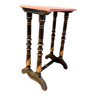 Napoleon III lacquered wooden side table