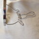 round barber mirror to be put down or suspended 16x18cm