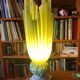 Green resin lamp signed Georgia Jacob circa 1970