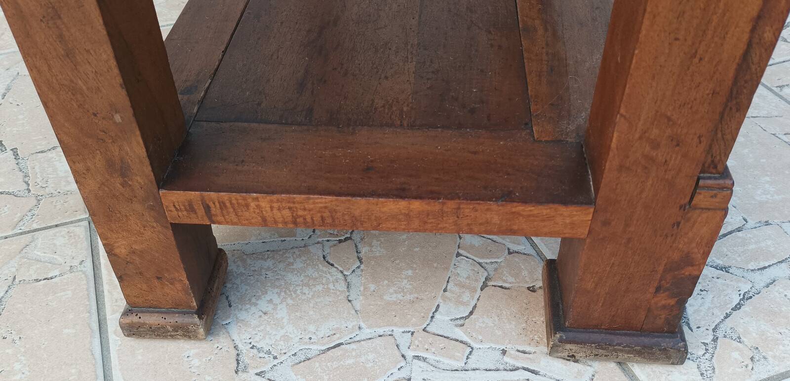 Walnut console restoration