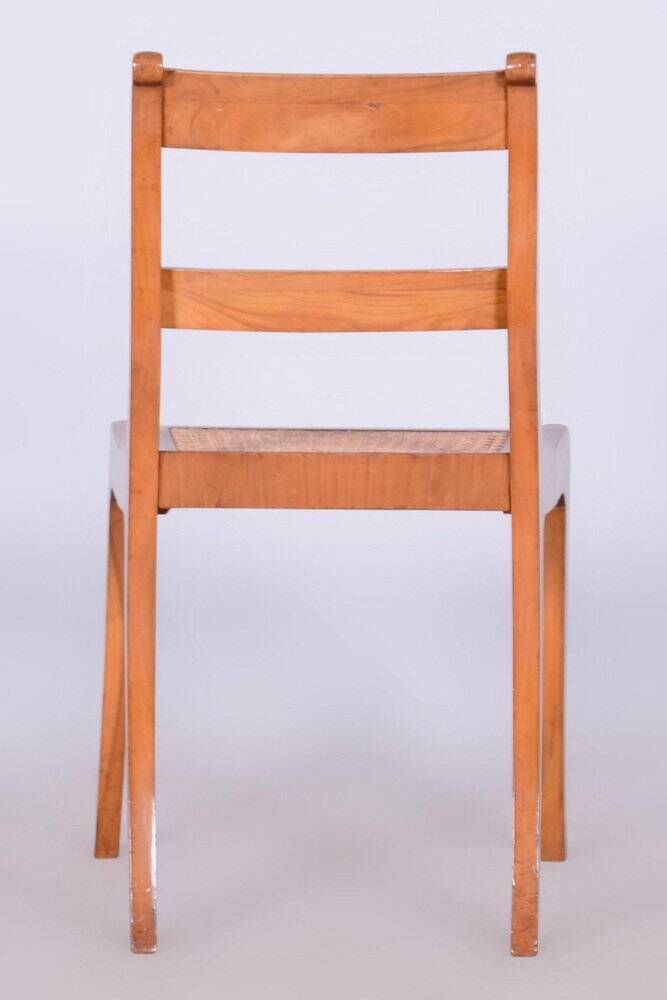 Biedermeier Chair in Cherry Tree & Rattan, Austria, 1830s
