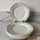Set of 5 flat plates Terre de Fer, Rivoli model, 1900