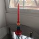 Multicoloured glass candlestick