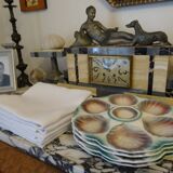 Set of 4 oyster plates Sarreguemines