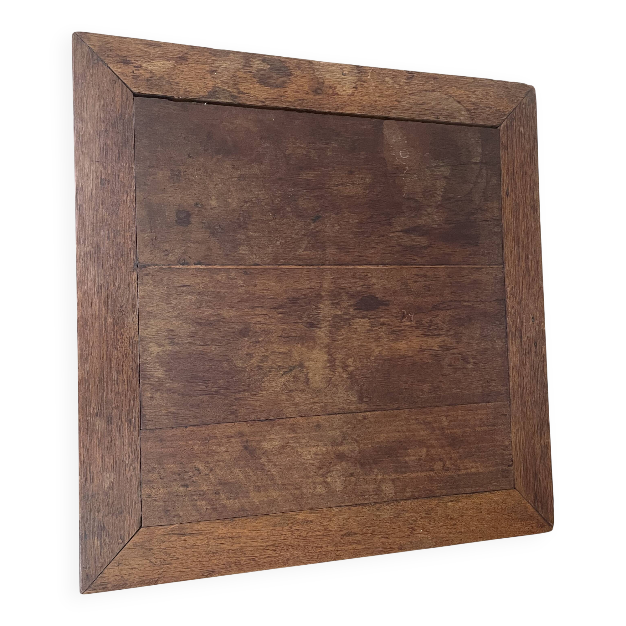 Ancient Chinese kang table – solid elm, horse hoof legs