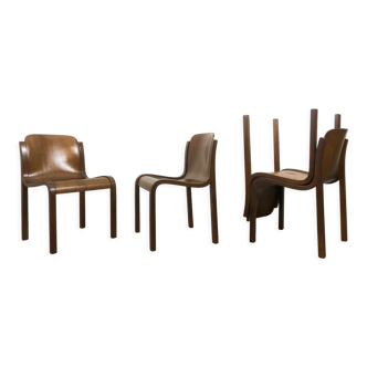 4 chaises vintage Carlo Bartoli 1970