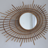 Rattan mirror 80x60cm