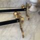Old pair of brass andirons