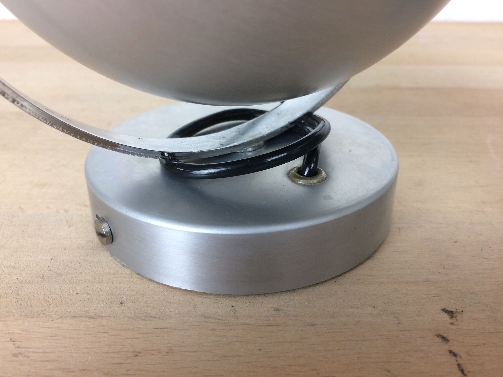 Set of 2 wall lamps eyeball brushed aluminum 70s space age