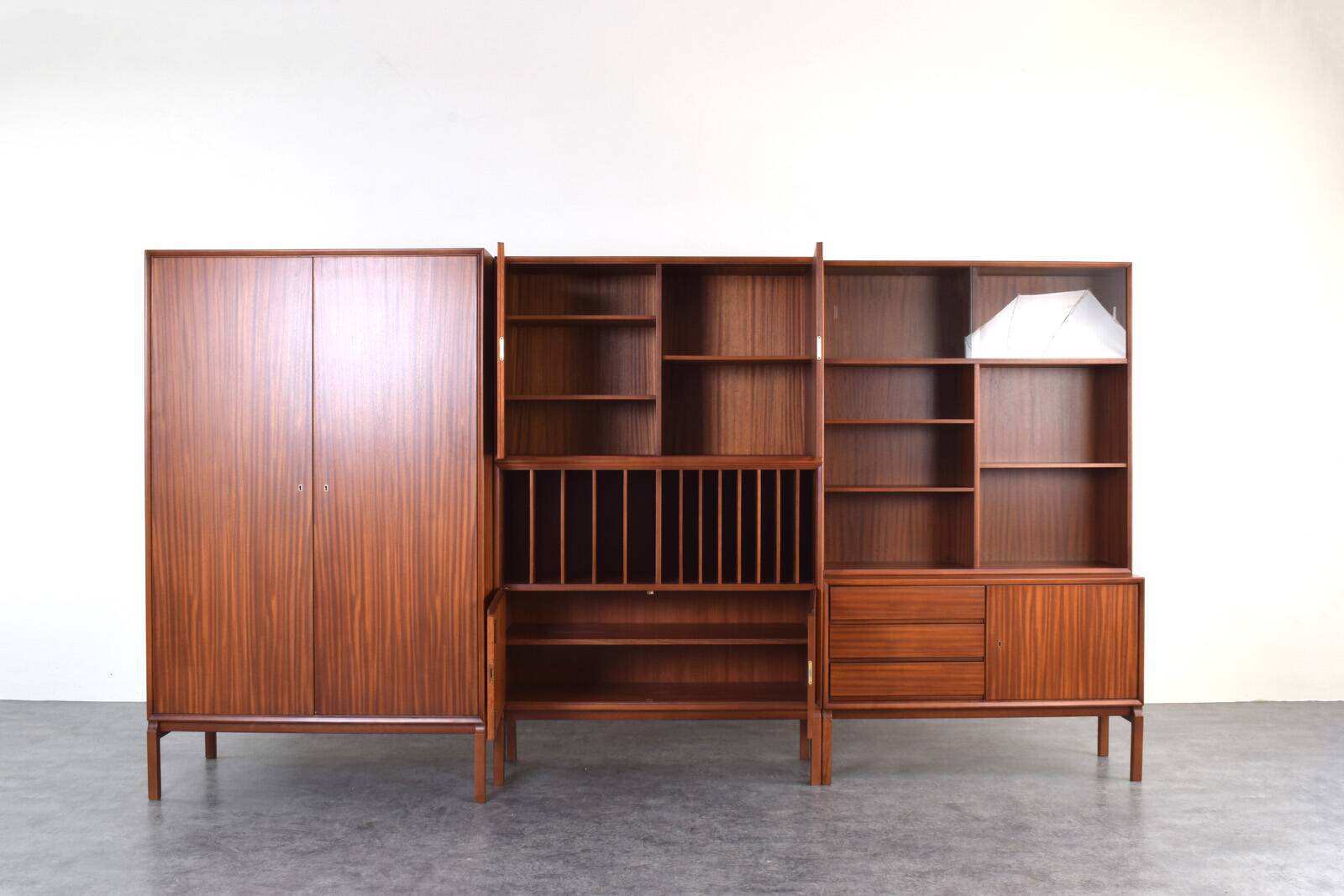 Mid-Century MTP Teak Wall Unit by M. Grabiński for IKEA, Set of 3