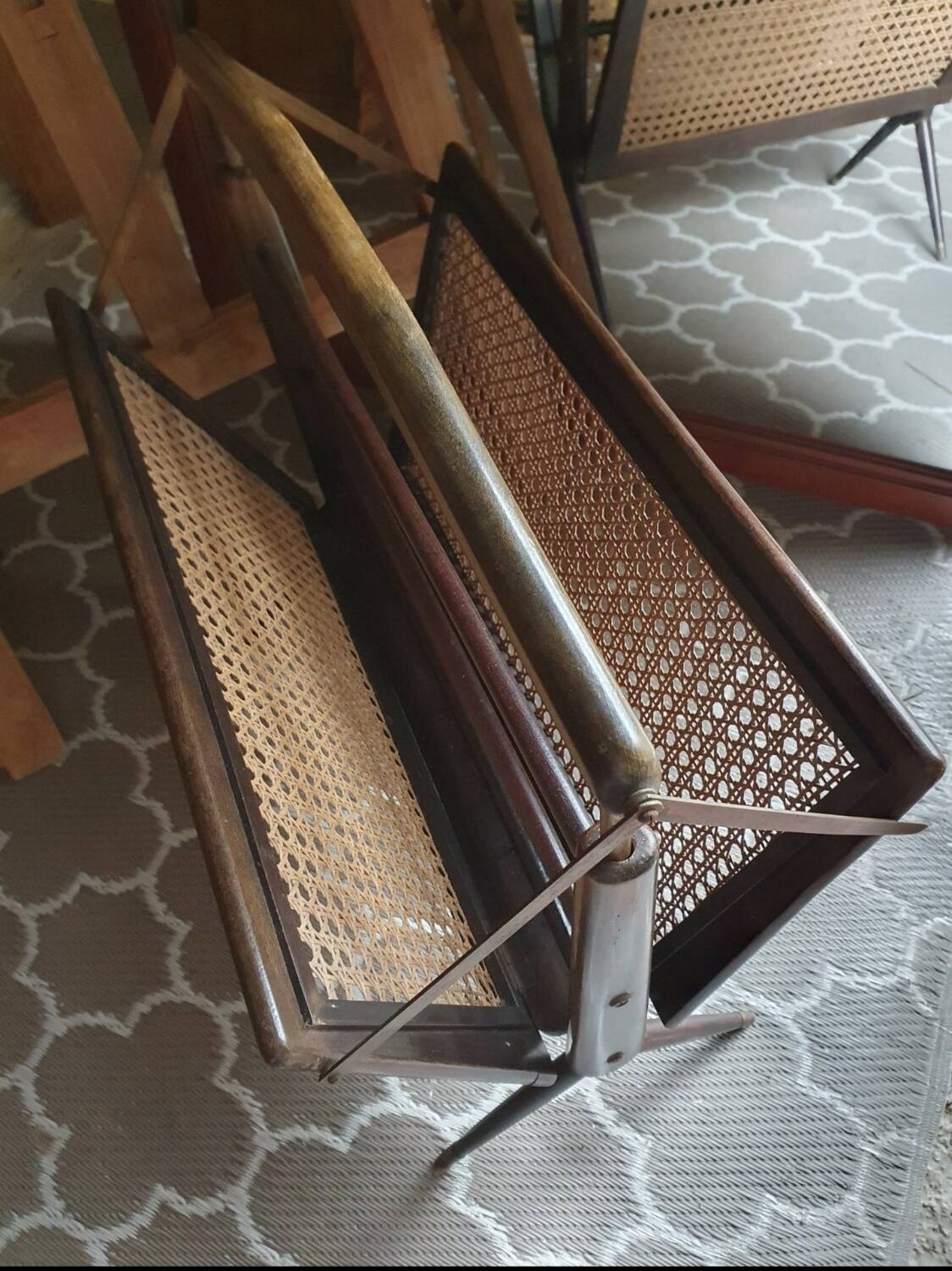 Modernist magazine rack, Italian design