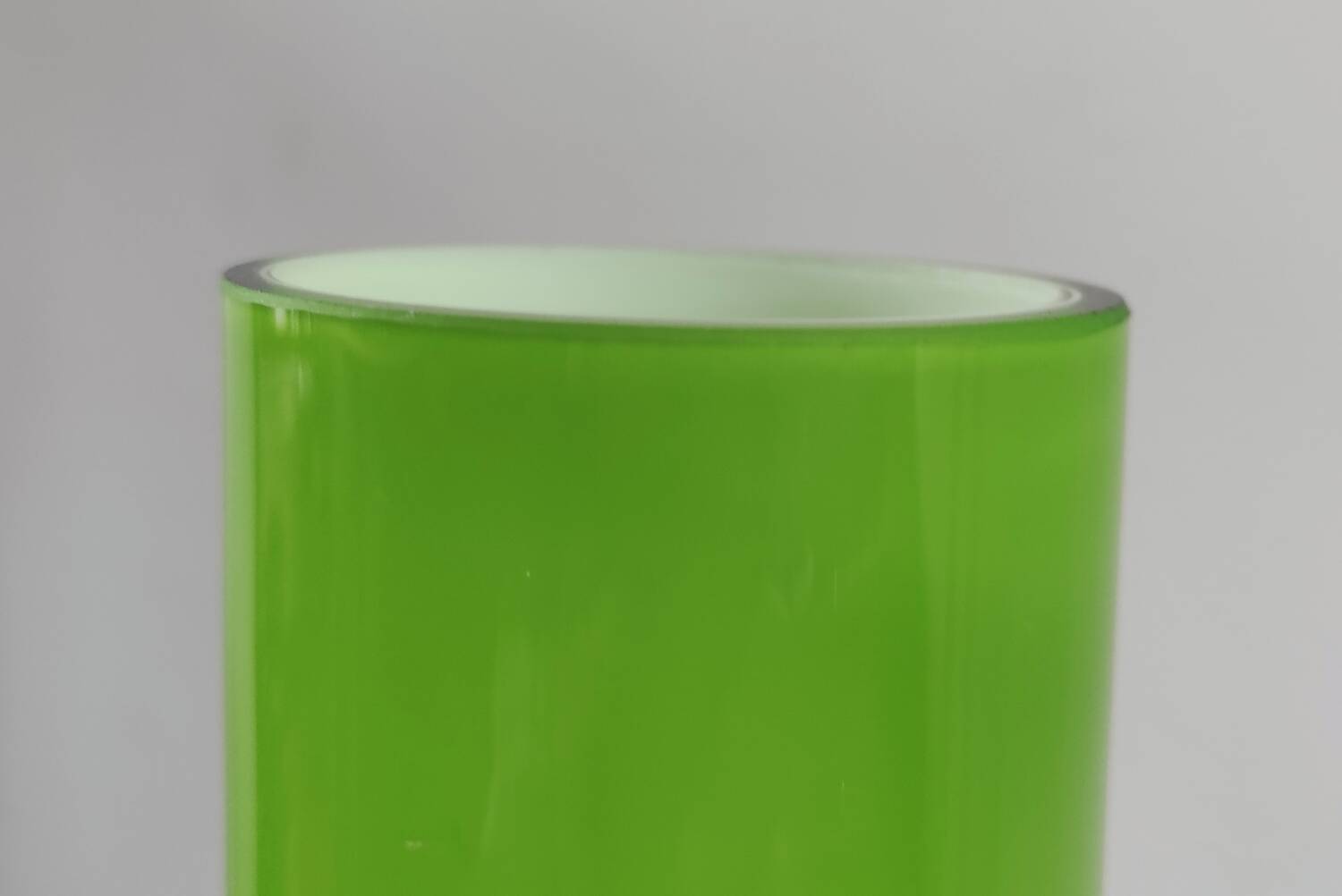 Grand vase bouteille géant en verre doublé vert pomme (66 cm)