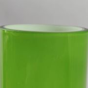Grand vase bouteille géant en verre doublé vert pomme (66 cm)