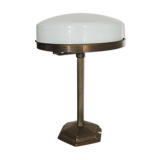Old Art Deco Table Lamp in Brass & Glass