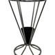 Vintage Umbrella stand chrome round black Dutch Art Deco
