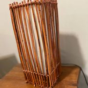 Lampe vintage en osier