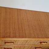 Commode rotin années 70-80