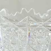 Decorative crystal snowflake bowl, early 20th century.