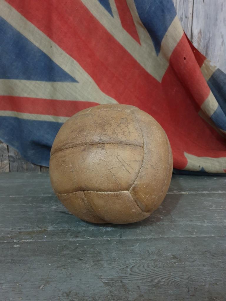 Vintage leather soccer ball