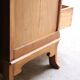 Art Nouveau wardrobe in blond wood with beveled mirror (circa 1909).