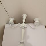 Candle holder 3 candles lacquer white