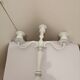 Bougeoir 3 bougies blanc laque