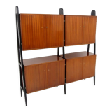 Scandinavian "double" mahogany cabinet, Sweden, 1950