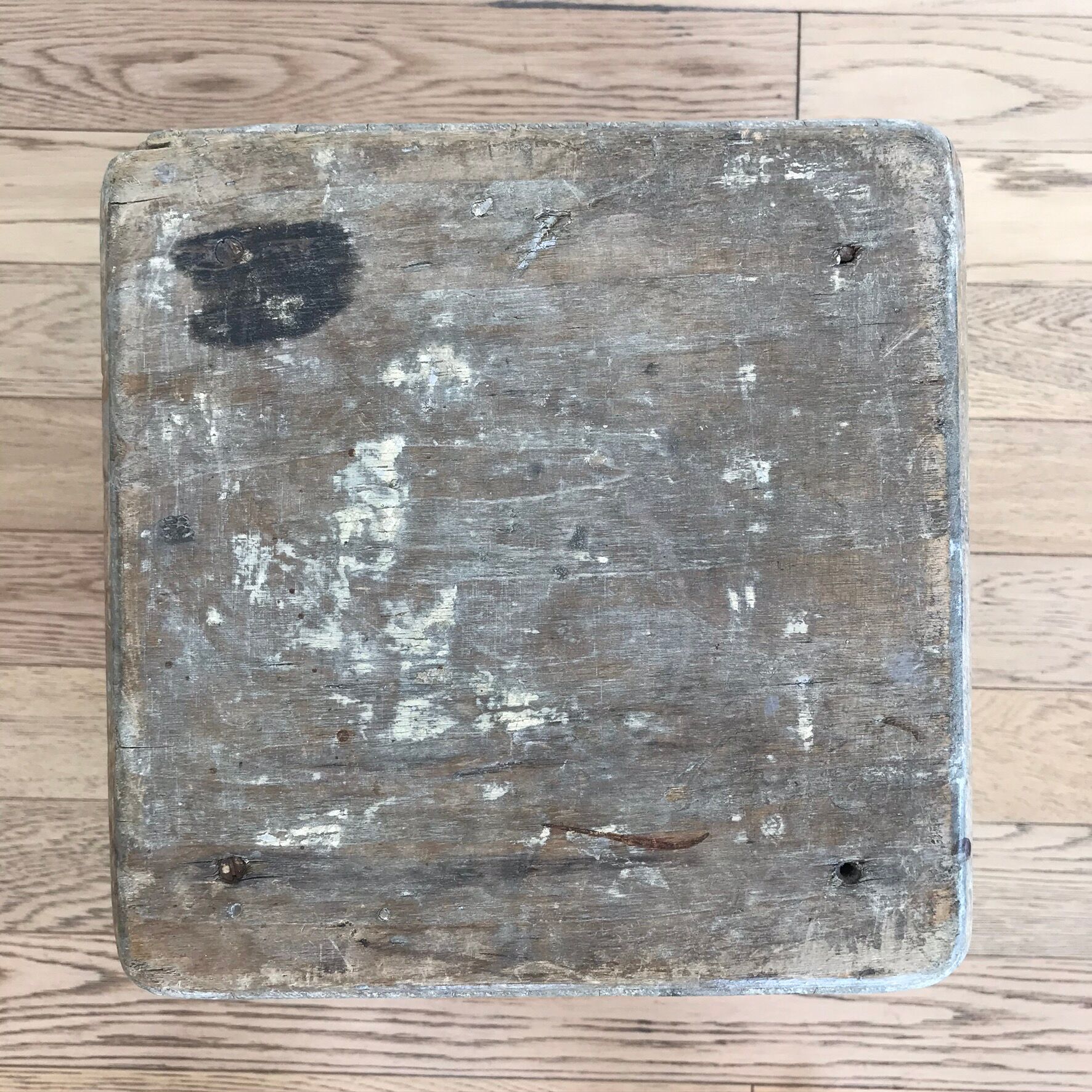 Vintage wooden painter's workshop tabouret