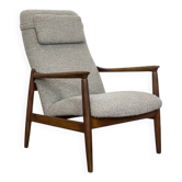 Fauteuil à dossier haut de style mid-century par Edmund Homa, GFM, Pologne, années 1960.