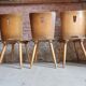 3 Brutalist bistro chairs year 60