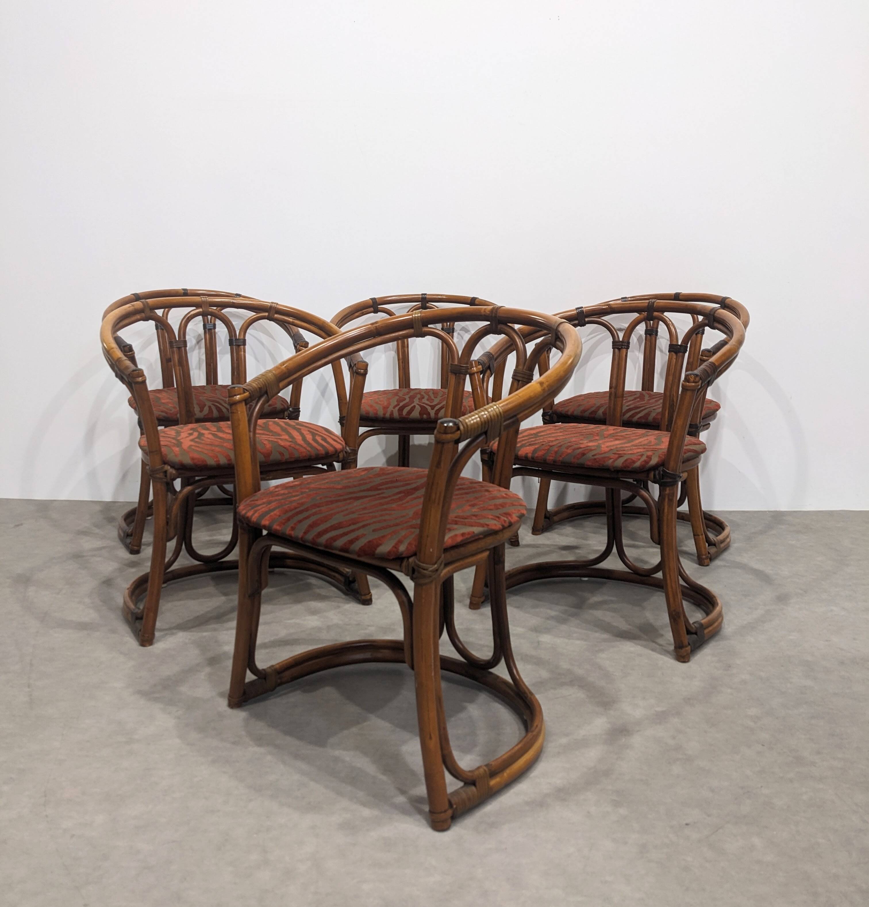 Beautiful vintage bamboo chairs.