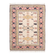 6x8 Pink & Navy Blue Oriental Vintage Rug, 186x247Cm