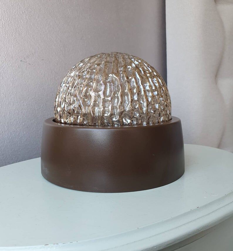 Vintage 70s glass ceiling light