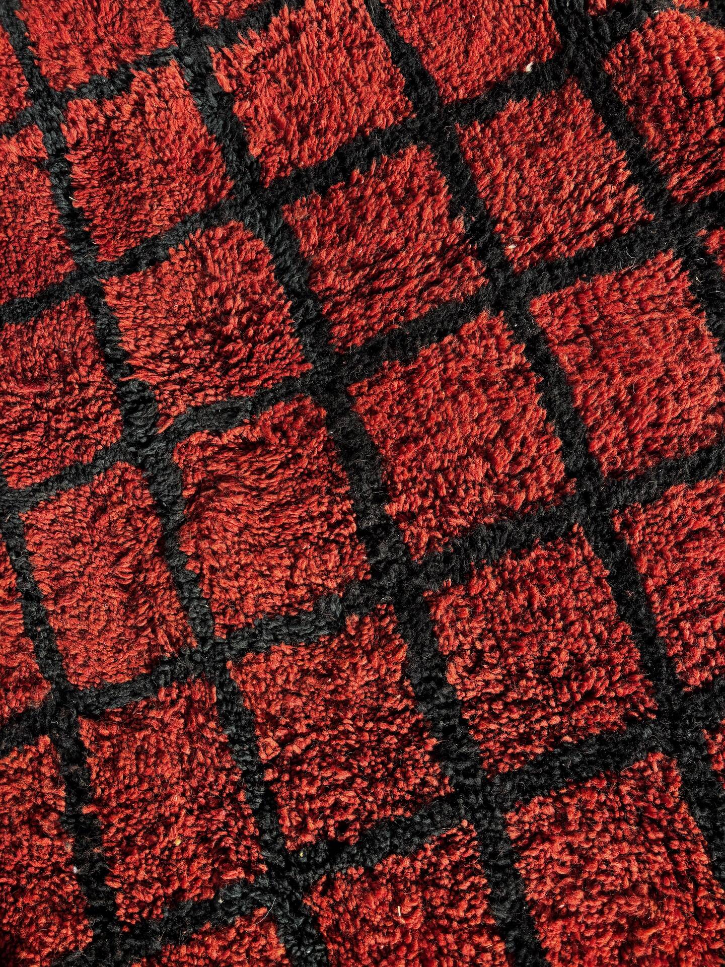 Brick – Moroccan Berber rug in wool