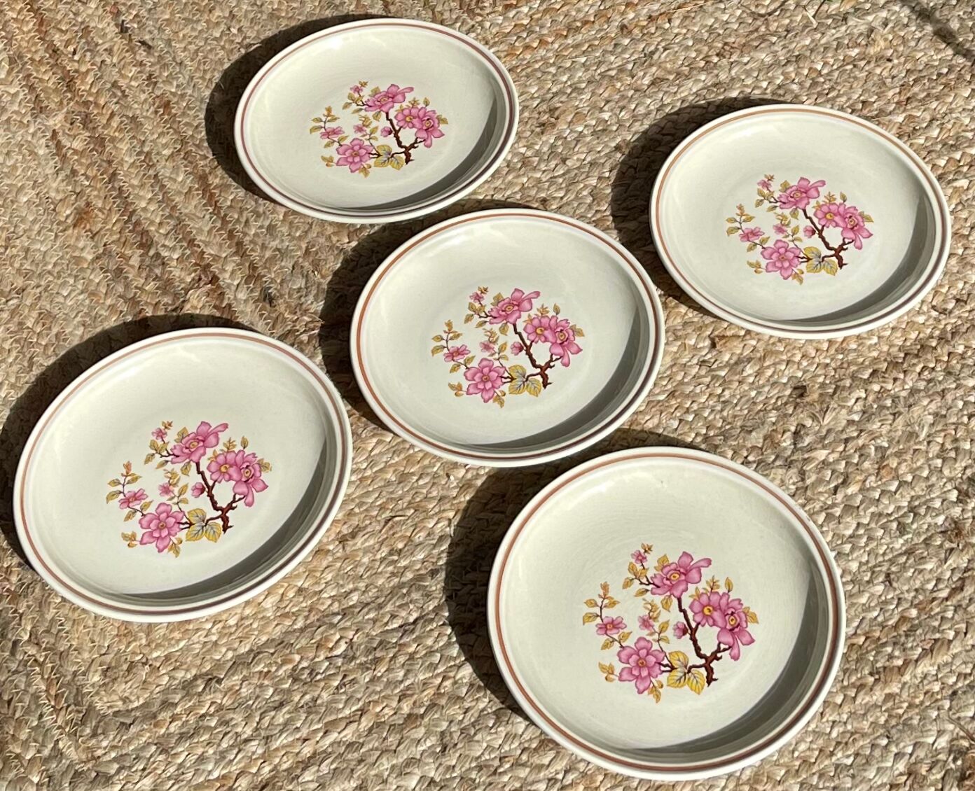 5 Gien dessert plates