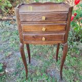 old bedside table or console with 3 drawers