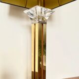 Hollywood regency brass and lucide table lamp