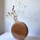 Large crackled glazed stoneware gourd vase, Sia Collection