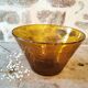 Saladier en verre bullé ambré