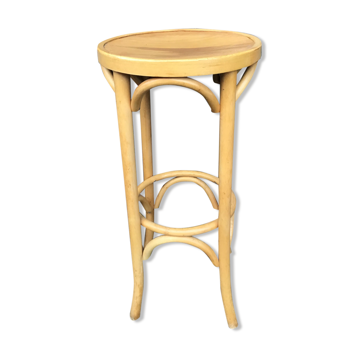 Curved wooden bar stool 1950