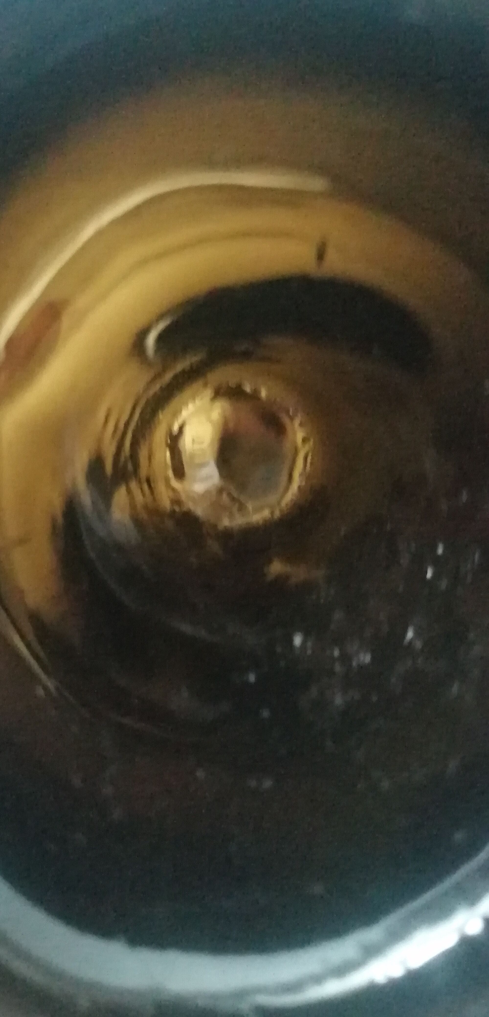 Old bottle made of blown glass