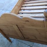 Vintage pine bed chalet style Chamonix for one person.