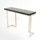 Console laquée noire et chrome Guy Lefevre pour Maison Jansen 1970